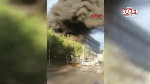 Tuzla'da bir fabrikanın inşaat halindeki deposunda yangın çıktı | Video