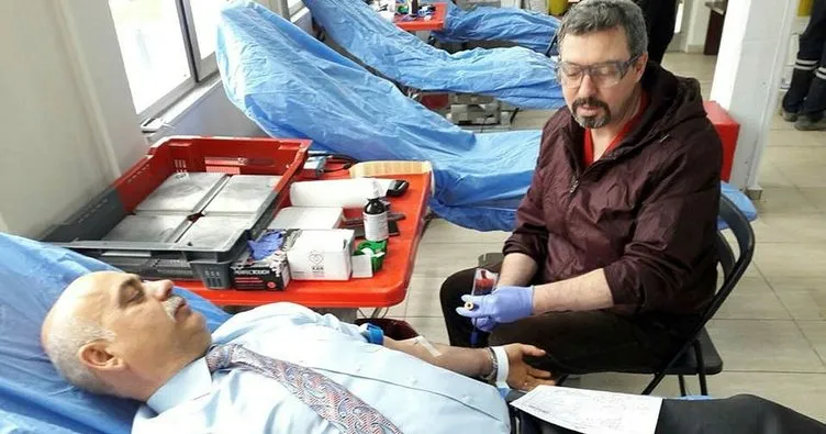 Belediye personelinden kan bağışı