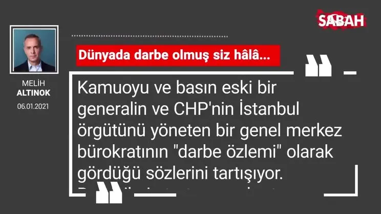 Melih Altınok 'Dünyada darbe olmuş siz hâlâ...'