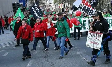 Belçika’da çalışanlardan protesto