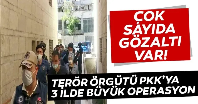 Son dakika: PKK’ya 3 ilde büyük operasyon! Gözaltılar var...