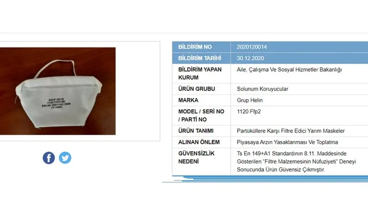 SON DAKİKA | Bakanlık açıkladı: 41 maske markası güvensiz çıktı! Sakın bu maskeleri kullanmayın!