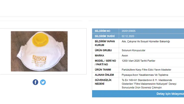 SON DAKİKA | Bakanlık açıkladı: 41 maske markası güvensiz çıktı! Sakın bu maskeleri kullanmayın!