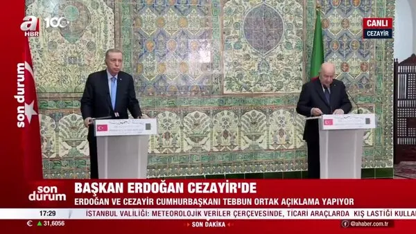 SON DAKİKA | Başkan Erdoğan'dan Cezayir Cumhurbaşkanı Abdülmecid Tebbun ile ortak basın toplantısı!