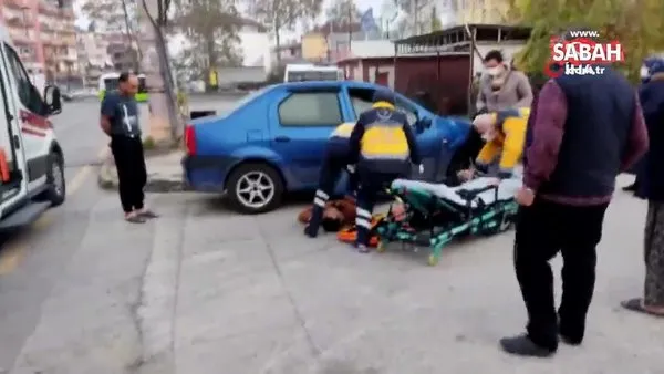 Kocaeli'de bisiklet süren gence otomobil çarptı | Video