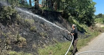 Bolu’da köylüler orman yangınına müdahale etti #bolu