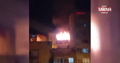 Şişli’de 4 katlı binanın çatısı alev alev yandı | Video