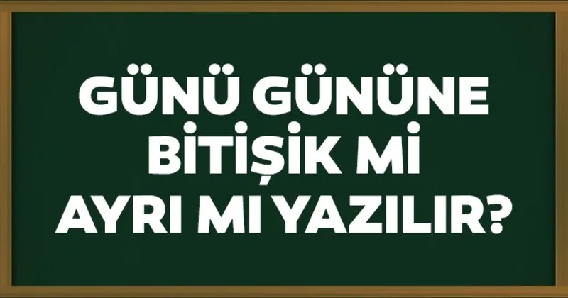 Gunu Gunune Nasil Yazilir Birlesik Mi Ayri Mi Tdk Kultur Sanat Haberleri