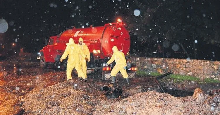 Gaziantep’te petrol boru hattına yıldırım düştü