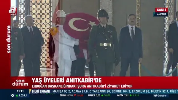 Başkan Erdoğan ve YAŞ üyeleri Anıtkabir'de | Video