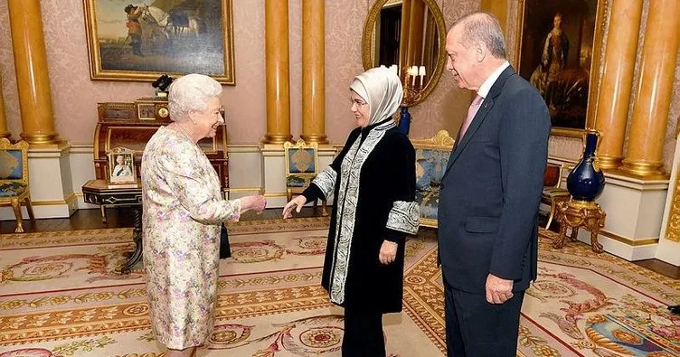 Emine Erdoğan, Kraliçe Elizabeth ile bir araya geldi - Son ...