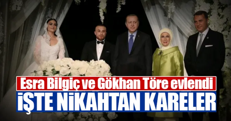 Esra Bilgiç ve Gökhan Töre dün evlendi! - İşte düğün fotoğrafları