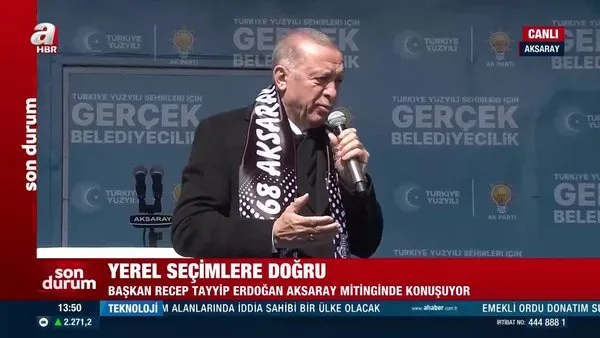 Başkan Erdoğan'dan Aksaray mitinginde önemli açıklamalar | Video