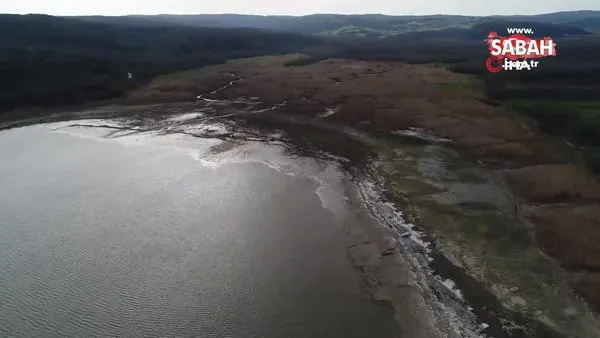 Sular çekildi, yüzyıllar öncesinde yapılan tarihi yol dikkat çekti | Video
