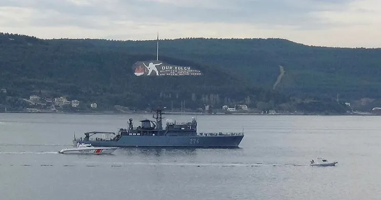 Romanya savaş gemisi, Çanakkale Boğazı’ndan geçti