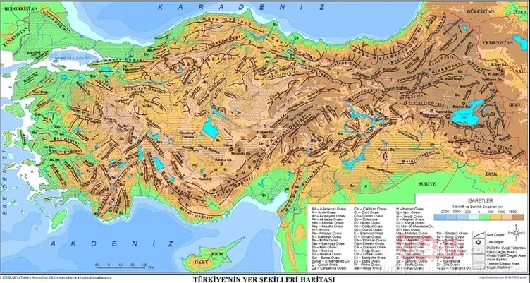 TÜRKİYE HARİTASI | Renkli, fiziki, siyasi Türkiye Haritası BURADA