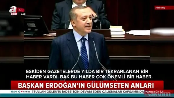 Başkan Erdoğan'ın gülümseten anları