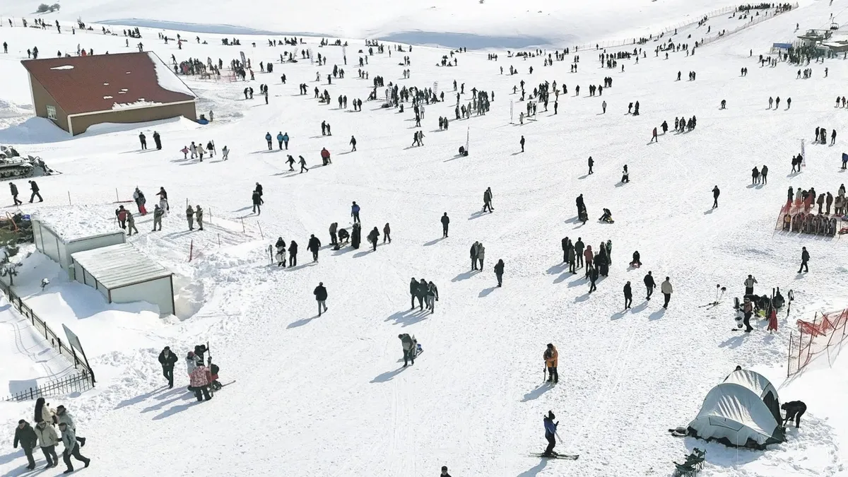Kayak merkezlerinde sömestir yoğunluğu