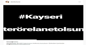 Ünlü isimlerden Kayseri’deki patlamaya tepki!