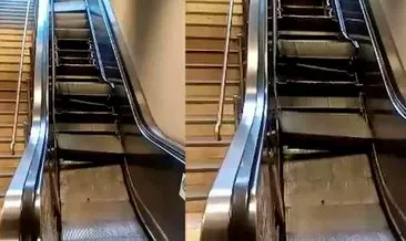 Metroda yürüyen merdiven çöktü