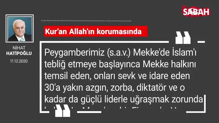 Nihat Hatipoğlu 'Kur’an Allah’ın korumasında'
