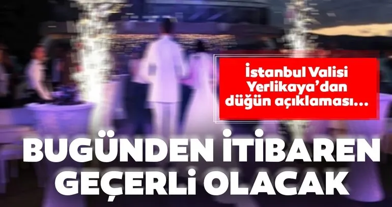 Son dakika haberleri: İstanbul’da düğün, nişan ve sünnet merasimlerine koronavirüs kısıtlaması