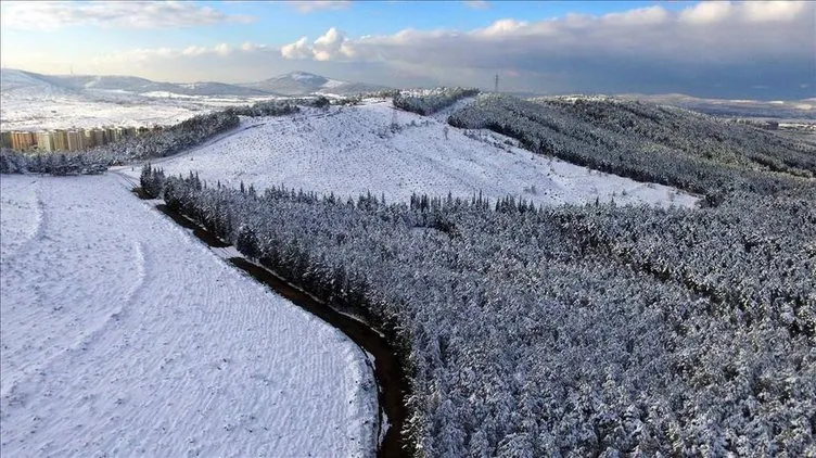 Aydos Ormanı’ndan kış manzaraları