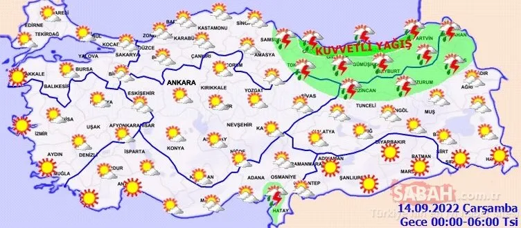 Meteoroloji Hava Durumu Raporu: 14 Eylül yarın İstanbul’da Hava Nasıl Olacak, yağmur var mı? Meteoroloji ile il il hava durumu tahminleri