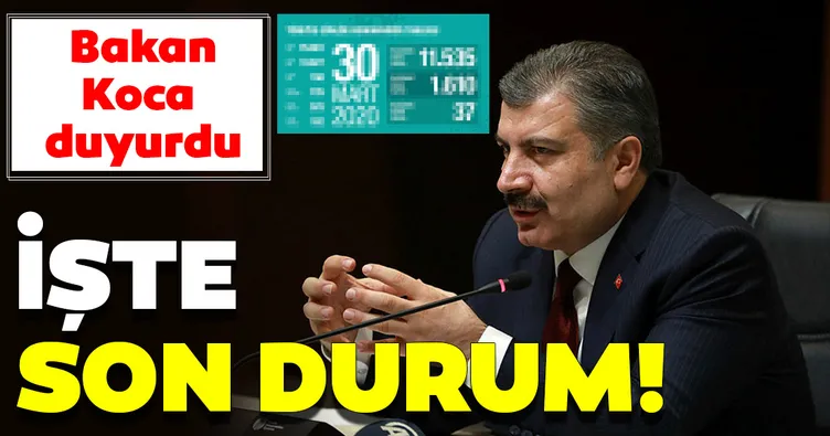 Türkiye'de coronavirüs vakalarında son durum! Bakan Koca son dakika duyurdu!