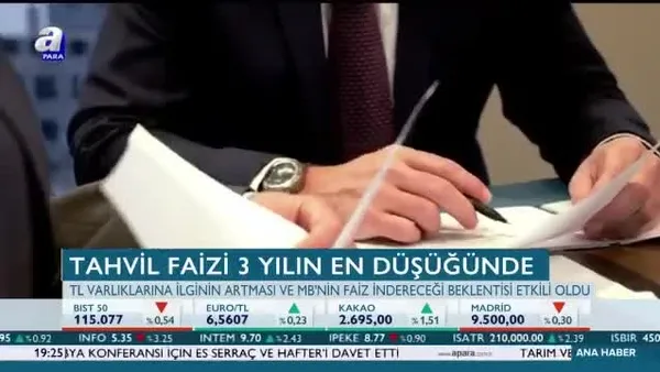 Tahvil faizi 3 yılın en düşüğünde