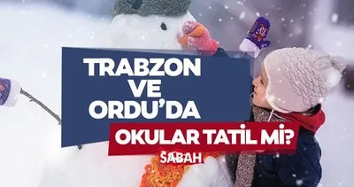 Bugün Trabzon ve Ordu’da okullar tatil mi?  23 Aralık 2021 Trabzon ve Ordu’da okullar tatil mi, hangi ilçelerde tatil? Valilik açıkladı