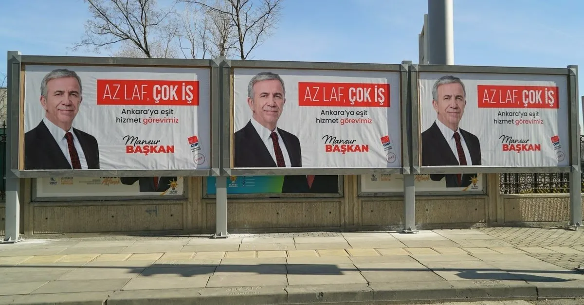 Reklama para çok Ankara'ya hizmet yok! Mansur Yavaş fotoğraf asmadık yer bırakmadı