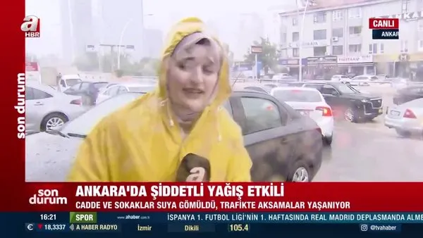 Ankara’da şiddetli yağış başladı | Video