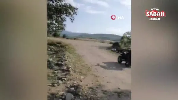 Babasının ATV kazasını böyle görüntüledi | Video