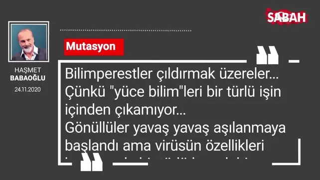 Haşmet Babaoğlu 'Mutasyon'