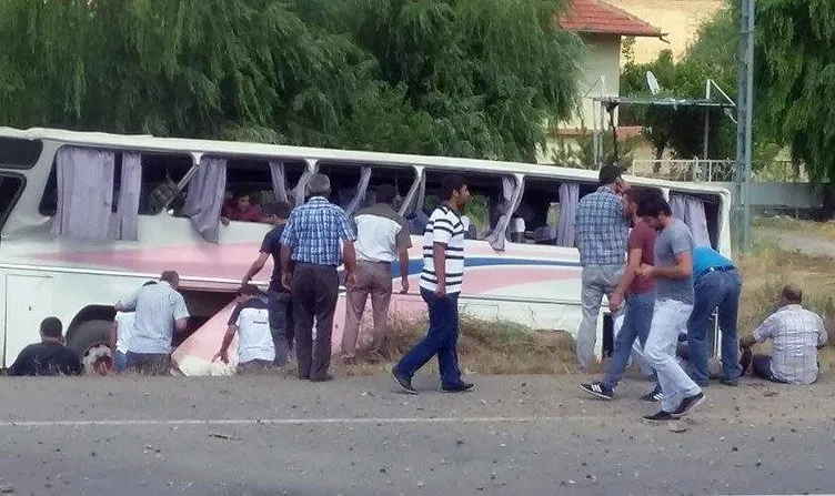 Kayseri’de otobüs devrildi: Çok sayıda yarlı var!
