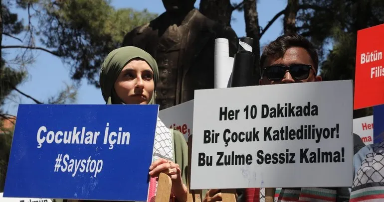 AK Parti İzmir Gençlik Kolları Üniversiteler Teşkilatı’ndan İsrail protestosu