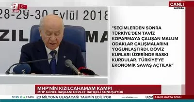 Bahçeli: Türkiye ekonomisini altüst etmek için kurulan tezgah bozuldu