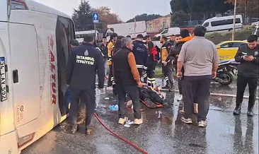 Maltepe’de servis minibüsü devrildi! Yaralılar var