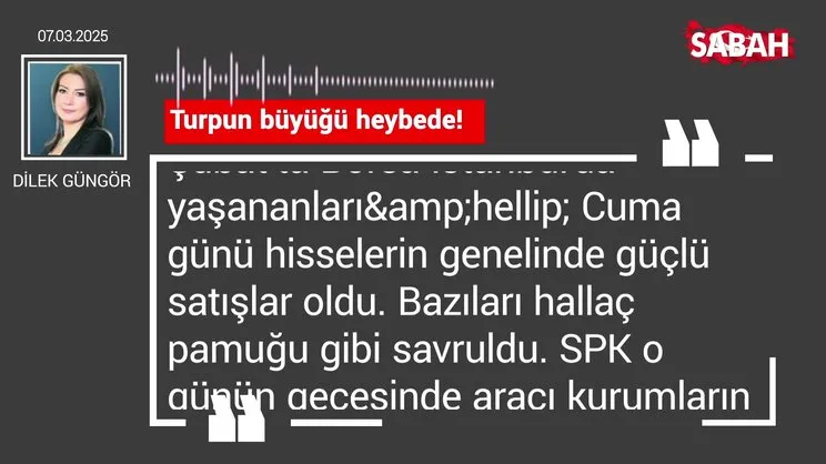 Dilek Güngör | Turpun büyüğü heybede!