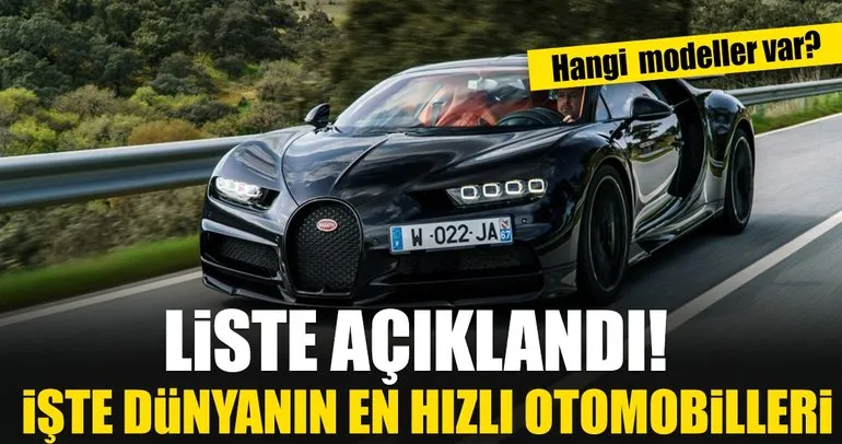 Dünyanın en hızlı otomobilleri!