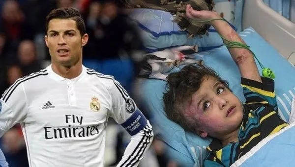 Her zaman Suriyeli çocukların yanında: Cristiano Ronaldo