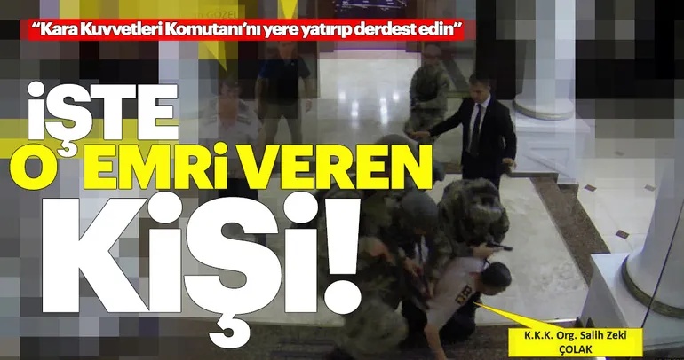 Orgeneralin derdest edilmesi emrini astsubaydan almışlar