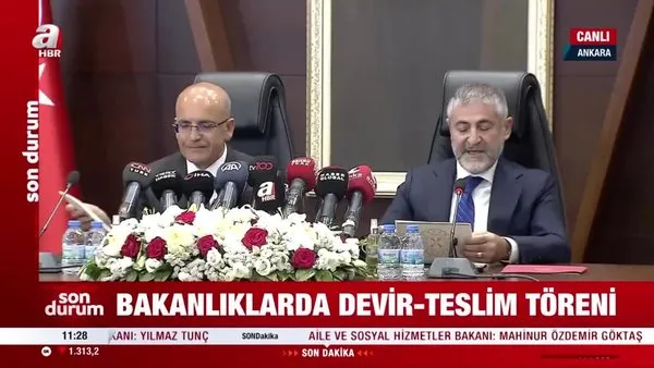 Hazine ve Maliye Bakanı Mehmet Şimşek görevi devraldı! 