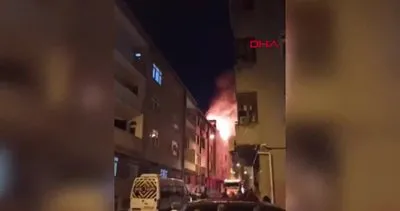 İstanbul Bağcılar’daki yangın sonrası patlama anı kamerada!