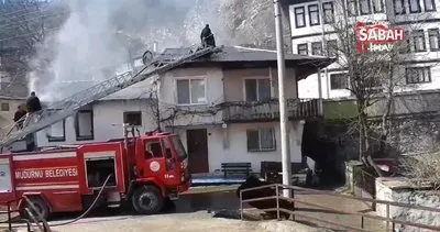 Bolu’da korkutan yangın! Alevler yan eve sıçradı | Video