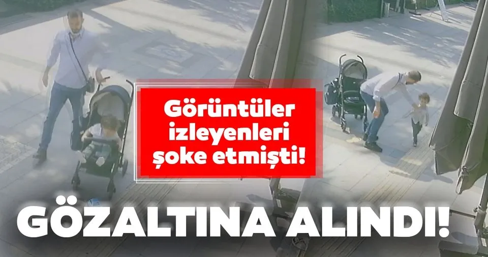 Son dakika Bebek arabasından düşen çocuğunu döven baba Son dakika Bebek arabasından düşen çocuğunu döven baba