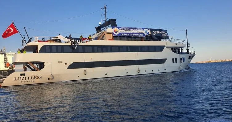 Yardım gemisi Antalya Limanı’ndan yola çıktı