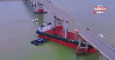 Çin’de konteyner gemisi köprüye çarptı, araçlar suya düştü: 2 ölü, 3 kayıp | Video