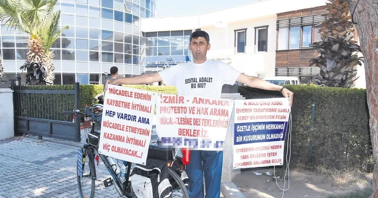 Hakkını aramaya Ankara’ya geliyor